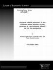 Research paper thumbnail of Optimal wildfire insurance in the wildland-urban interface in the presence of a government subsidy for fire risk mitigation