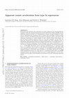 Research paper thumbnail of Apparent cosmic acceleration from Type Ia supernovae