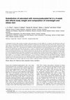 Research paper thumbnail of Substitution of saturated with monounsaturated fat in a 4-week diet affects body weight and composition of overweight and obese men