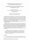 Research paper thumbnail of El principio de igualdad ante la ley en el Derecho internacional