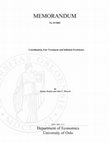 Research paper thumbnail of MEMORANDUM No 25 / 2002 Coordination , Fair Treatment and Inflation Persistence By