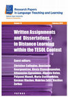 Research paper thumbnail of Written Assignments and Dissertations in Distance Learning within the TESOL Context