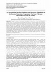 Research paper thumbnail of An Investigation into the Challenges and Successes of Students on the Distance Education Programme: The Case of Kwame Nkrumah University In Zambia