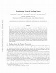 Research paper thumbnail of Explaining Neural Scaling Laws