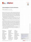 Research paper thumbnail of Acknowledgment of Ad Hoc Reviewers