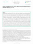 Research paper thumbnail of Global phylogenomics of multidrug resistant Salmonella enterica serotype Kentucky ST198