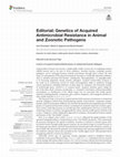 Research paper thumbnail of Editorial: Genetics of Acquired Antimicrobial Resistance in Animal and Zoonotic Pathogens