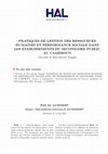 Research paper thumbnail of Pratiques De Gestion Des Ressources Humaines et Performance Sociale Dans Les Établissements Du Secondaire Public Au Cameroun