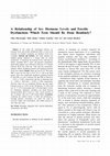 Research paper thumbnail of A relationship of sex hormone levels and erectile dysfunction: which tests should be done routinely?