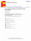 Research paper thumbnail of Biagi F. (2021), Henri Lefebvre’s Critique of Le Corbusier’s Urban Functionalism, International Critical Thought, 11: 4, pp. 599-615. DOI: 10.1080/21598282.2021.2010587