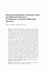 Research paper thumbnail of Dimensional Reduction of Invariant Fields and Differential Operators . II . Reduction of Invariant Differential Operators