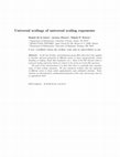 Research paper thumbnail of Universal scalings of universal scaling exponents