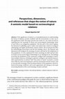 Research paper thumbnail of Perspectives, dimensions, and references that shape the notion of nature: A semiotic model based on socioecological relations