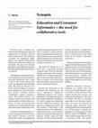 Research paper thumbnail of Education and Consumer Informatics – the need for collaborative tools