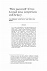 Research paper thumbnail of Mere guesswork': Cross-lingual voice comparisons and the jury