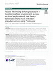 Research paper thumbnail of Factors influencing dietary practices in a transitioning food environment: a cross- sectional exploration of four dietary typologies among rural and urban Ugandan women using Photovoice