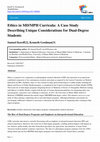 Research paper thumbnail of Ethics in MD/MPH Curricula: A Case Study Describing Unique Considerations for Dual-Degree Students