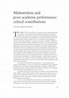 Research paper thumbnail of Malnutrition and poor academic performance : critical contributions