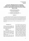 Research paper thumbnail of Analisa Produktivitas Sistem Perawatan Mesin Dengan Metode Overall Equipment Effectiveness (Oee) DI PT.YMN