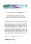 Research paper thumbnail of Assessing Safety of Food Packaging Materials