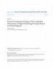 Research paper thumbnail of School Constituents’ Ratings of the Leadership Dimensions of High-Performing Principals Based on School Regions