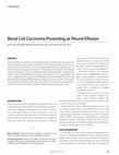 Research paper thumbnail of Renal Cell Carcinoma Presenting as Pleural Effusion