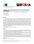 Research paper thumbnail of I LUOGHI DELLA RELIGIOSITÀ E DEI RITI IN UNA VISIONE SOSTENIBILE