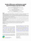 Research paper thumbnail of Gender differences and business model experimentation in European SMEs