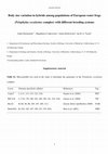 Research paper thumbnail of Body size variation in hybrids among populations of European water frogs (Pelophylax esculentus complex) with different breeding systems