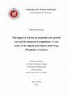 Research paper thumbnail of The impact of cell size on metabolic rate, growth rate and development in amphibians: A case study on the diploid and triploid edible frogs (Pelophylax esculentus)