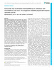 Research paper thumbnail of Are acute and acclimated thermal effects on metabolic rate modulated by cell size? a comparison between diploid and triploid zebrafish larvae