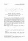 Research paper thumbnail of Motivation for the teaching profession: Assessing psychometric properties and factorial validity of the orientation for teaching survey on in-service teachers