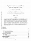 Research paper thumbnail of Regularization in quantum field theory from the causal point of view