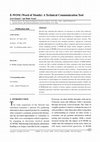 Research paper thumbnail of E-WOM (Word of Mouth): A Technical Communication Tool