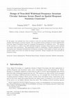 Research paper thumbnail of Design of Near-field Wideband Frequency Invariant Circular Antenna Arrays Based on Spatial Response Variation Constraint ⋆