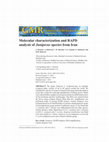 Research paper thumbnail of Molecular characterization and RAPD analysis of Juniperus species from Iran