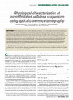 Research paper thumbnail of Rheological characterization of MFC using Optical Coherence Tomography