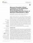 Research paper thumbnail of Bleomycin Revisited: A Direct Comparison of the Intratracheal Micro-Spraying and the Oropharyngeal Aspiration Routes of Bleomycin Administration in Mice