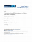 Research paper thumbnail of Association of iron deficiency anemia in children with febrile convulsions