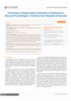 Research paper thumbnail of Prevalence of Depression in Patients of Parkinson’s Disease Presenting to a Tertiary Care Hospital at Karachi