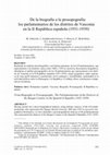 Research paper thumbnail of De la biografía a la prosopografía: los parlamentarios de los distritos de Vasconia en la II República española (1931-1939)