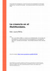 Research paper thumbnail of La Creencia en El Metilfenidato