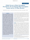 Research paper thumbnail of Global Access to Maize Germplasm Provided by the US National Plant Germplasm System and by US Plant Breeders