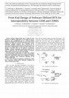 Research paper thumbnail of Front end design of Software Defined BTS for interoperability between GSM and CDMA