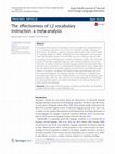 Research paper thumbnail of The effectiveness of L2 vocabulary instruction: a meta-analysis