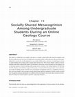 Research paper thumbnail of Socially Shared Metacognition Among Undergraduate Students During an Online Geology Course