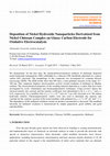 Research paper thumbnail of Deposition of nickel hydroxide nanoparticles derivatized from nickel chitosan complex on glassy carbon electrode for oxidative electrocatalysis