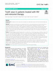 Research paper thumbnail of Tooth wear in patients treated with HIV anti-retroviral therapy