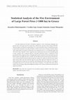 Research paper thumbnail of Statistical analysis of the fire environment of large forest fires (>1000 ha) in Greece