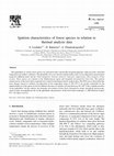 Research paper thumbnail of Ignition characteristics of forest species in relation to thermal analysis data